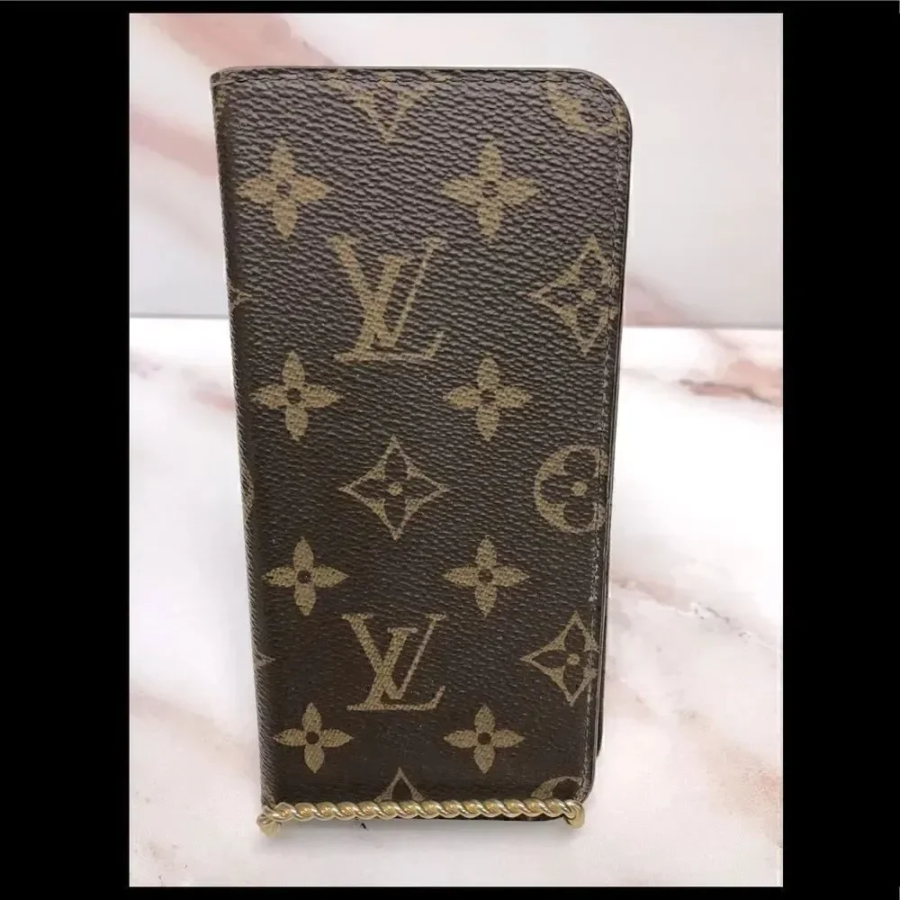 Louis Vuitton Monogram Folio IPhone 6 Plus Case M61423 LV E4360